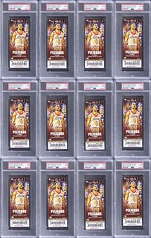 2020 New Orleans Pelicans/San Antonio Spurs Full Ticket Lot Of 12 From Zion Williamsons NBA Debut - All Graded PSA NM-GEM MT Condition